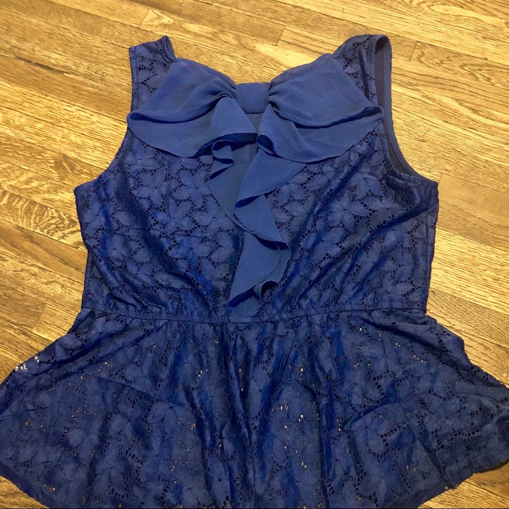 royal blue peplum top